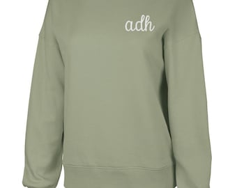 Felpa a collo alto personalizzata con monogramma.