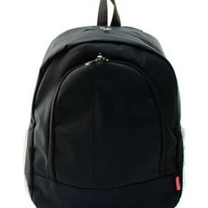 Monogrammed/Personalized Solid Black Backpack/Bookbag, Kid's Backpack, Girls Backpack, Boys Backpack