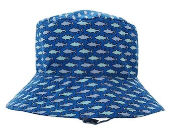 Monogramowany kapelusz przeciwsłoneczny Shark Boys, Personalizowany kapelusz przeciwsłoneczny, Kapelusz przeciwsłoneczny dla maluchów, Kapelusz przeciwsłoneczny dla niemowląt, Prezent dla niemowląt, Kapelusz typu bucket, Kapelusz plażowy