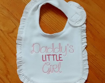 Daddy's Little Girl Ruffled Bib