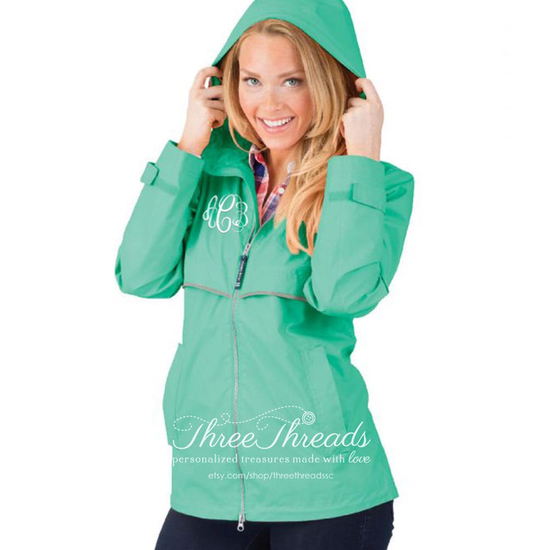 Monogrammed Charles River Rain Jacket Ladies' Jacket Etsy