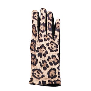 Monogrammed/Personalized Leopard Print Gloves, Women&#39;s Gloves, Women&#39;s Gift, Touchscreen gloves
