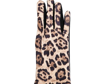 Monogrammed/Personalized Leopard Print Gloves, Women's Gloves, Women's Gift, Touchscreen gloves