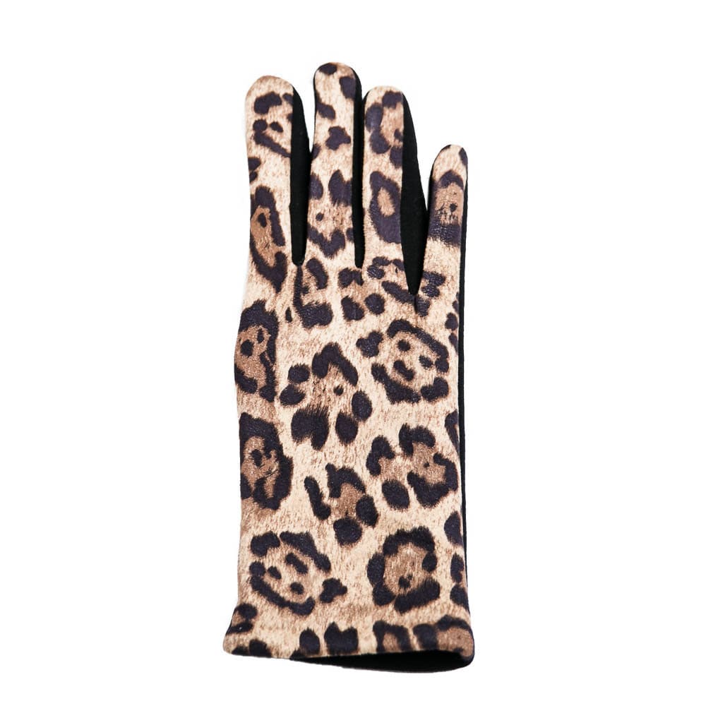 Monogram/gepersonaliseerde Leopard Print Handschoenen, Handschoenen voor vrouwen, vrouwengeschenk, touchscreen handschoenen