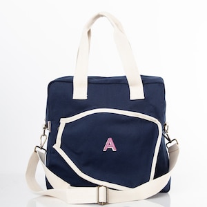 Monogrammed Navy Pickleball Tote, Pickleball Bag