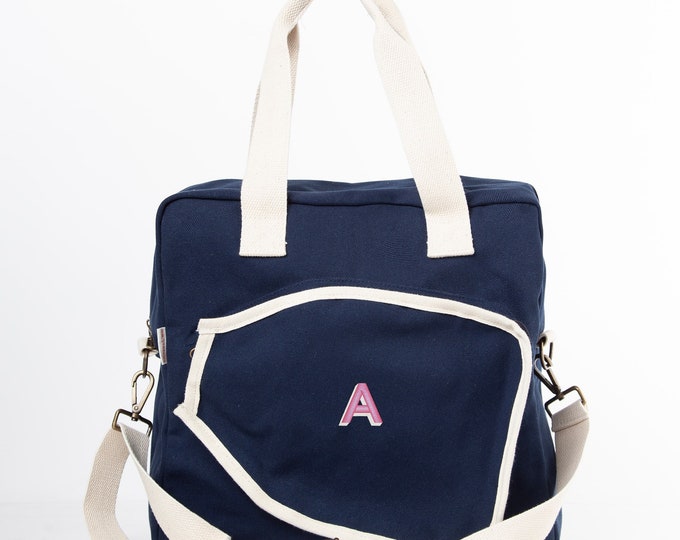 Monogrammed Navy Pickleball Tote, Pickleball Bag