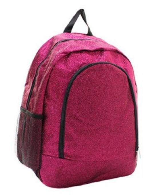 pink glitter bookbag
