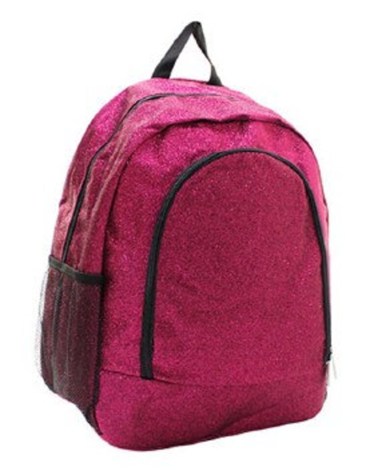 Monogrammed/Personalized Hot Pink Glitter Backpack/Bookbag Etsy