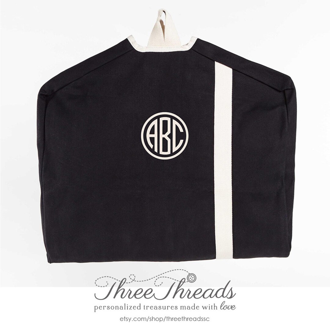 Monogrammed Black Garment Bag, Men's Garment Bag, Women's Garment Bag, Travel Bag Etsy