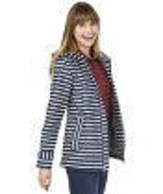 ジャケット・アウター RAINMAKER SHADOW STRIPE HOODED COAT Monogrammed Charles River Striped Rain Jacket, Women's Jacket