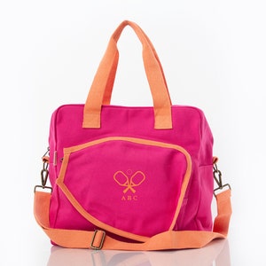 Mit Monogramm rosa Pickleball Tote, Pickleball Tasche