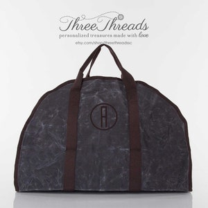 Monogrammed Slate Log Carrier, Log Carrier