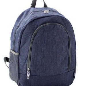 Monogrammed/Personalized Blue Stonewash Backpack/Bookbag, Diaper Bag, Preschool Bookbag, Blue Backpack