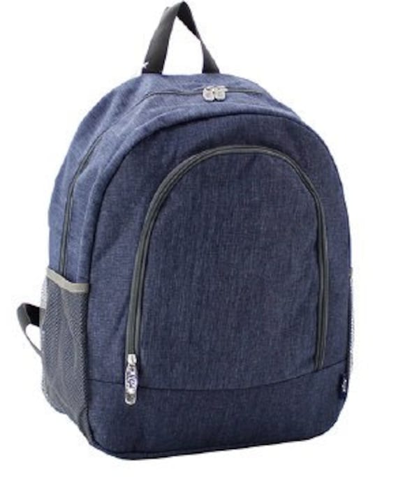 Monogrammed/personalized Blue Stonewash Backpack/bookbag | Etsy