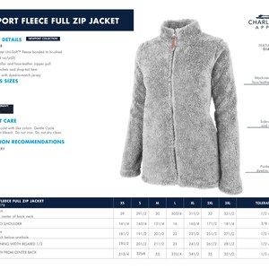 Monogrammed Charles River Sherpa Full Zip Jacket, Women's Jacket, Navy Sherpa Jacket, Grey Sherpa Jacket, Navy Jacket, Grey Jacket image 4