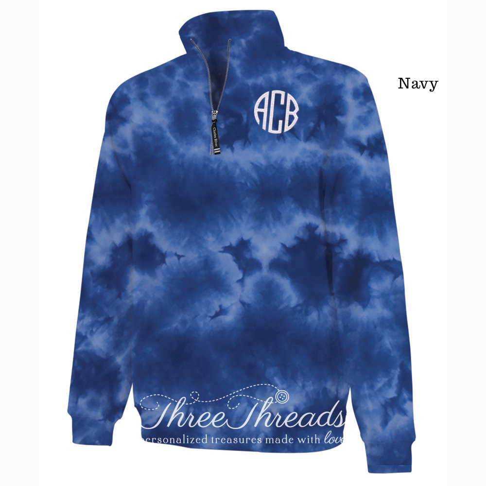 【IONSEOUL】Meti Tie Dye Embroidered Sweatshirt 4JH490 Custom Embroidery - Zuni - TIE-DYE Pullover Hoodie - ZS4004
