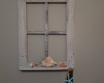 Farmhouse window with shelf