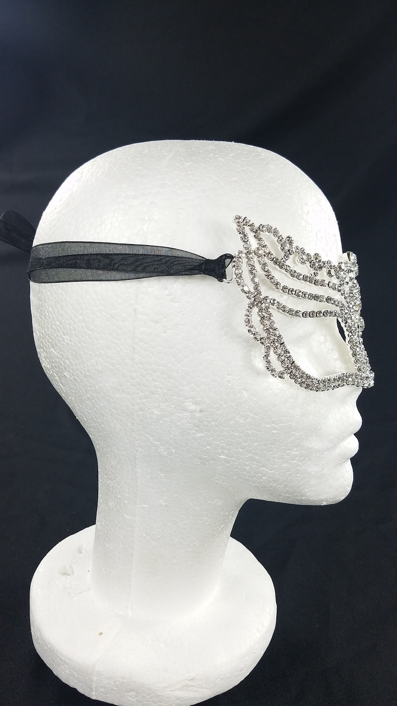 Wedding Prom Mardi Gras Crystal Masquerade Metal Mask Unisex Bridal Shower CM008