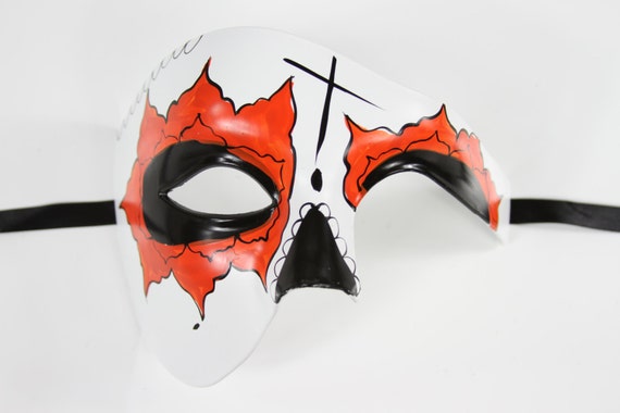 Hand Made Day of The Dead Dia De Los Muertos Venetian Masquerade Masks DOD001B