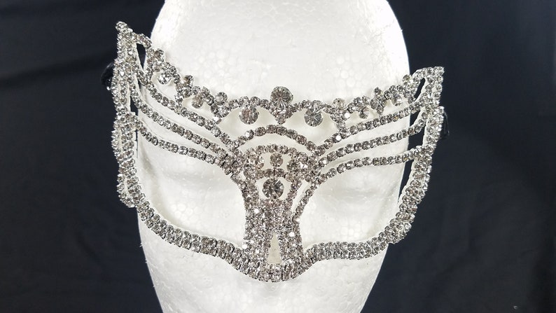 Wedding Prom Mardi Gras Crystal Masquerade Metal Mask Unisex Bridal Shower CM008