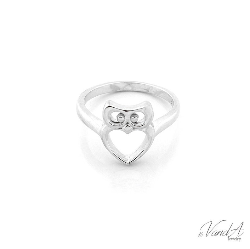 Sterling Silver Owl Ring 925 silver band ring high fashion owl ring R08
