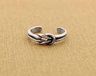 Sterling silver Toe ring Infinity love knot design adjustable toe ring T88