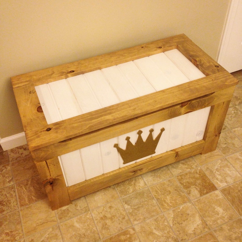 Rustic Toy Chest Whitewash & Weathered Oak Etsy