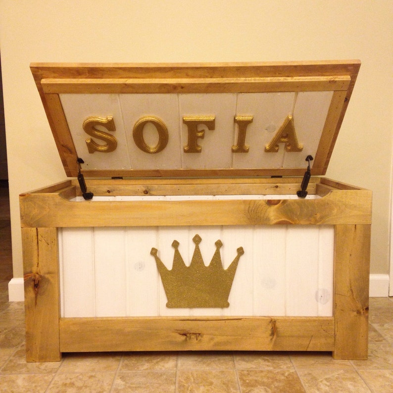 Rustic Toy Chest Whitewash & Weathered Oak Etsy