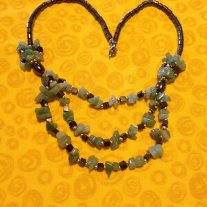 Bib Necklaces / Vintage Necklaces / Jade Necklaces / Hematite Necklaces (Item#EN11)