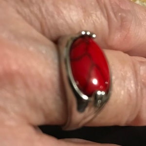 Stainless Steel Rings / Red Rings / Rings Size 8 (Item#ER2)