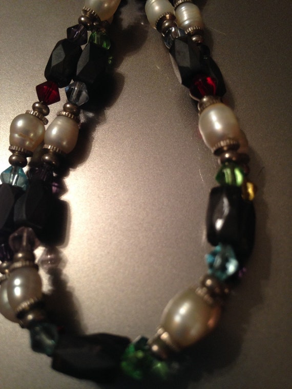 Vintage Necklaces /Hematite Necklaces /Multistone… - image 2