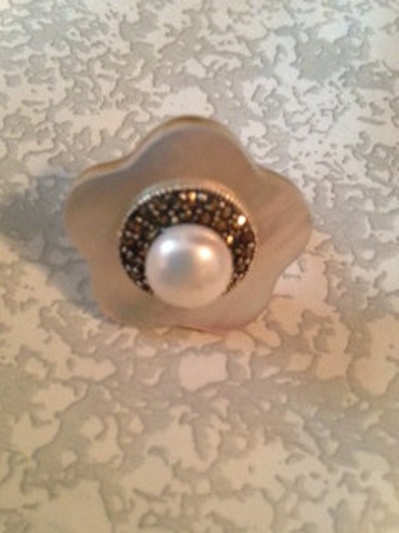 Vintage Rings / Pearl Rings / Mother of Pearl Rin… - image 4