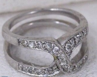 Multistone Rings / Engagement Rings / Wedding Rings / Vintage Rings / Rings size 7.25 (Item#ER513)