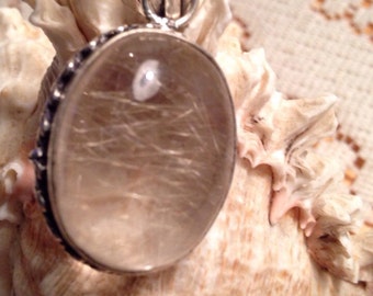 Quartz Necklaces / Rutilated Quartz  Necklaces / Golden Rutilated Quartz Necklaces / Vintage Necklaces (Item#EP450)