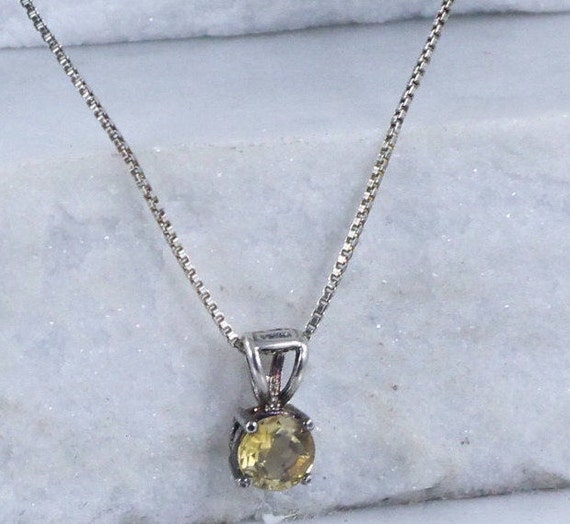 Sterling Silver Necklaces / Citrine Necklaces (It… - image 1