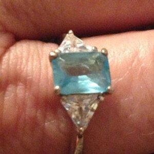 Vintage Rings / Multistone Rings / Sterling Silver Rings / Birthstone Rings / Rings Size 9 (Item#ER177)