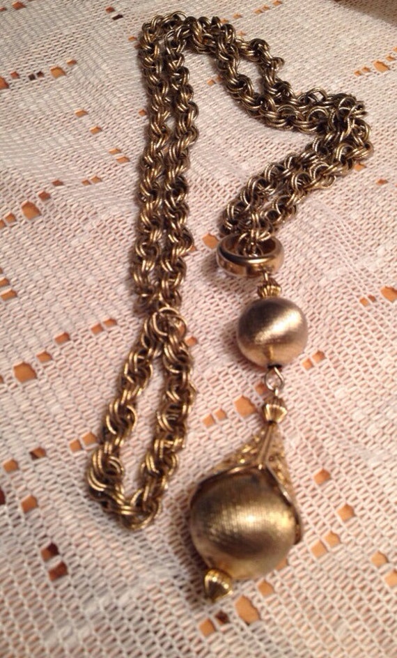 Vintage Necklaces / Gold Chains / Tassel Necklace… - image 3