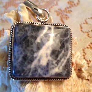 Sodalite Necklaces / Artisan Necklaces / Sterling Silver Necklaces  (Item#EP455)