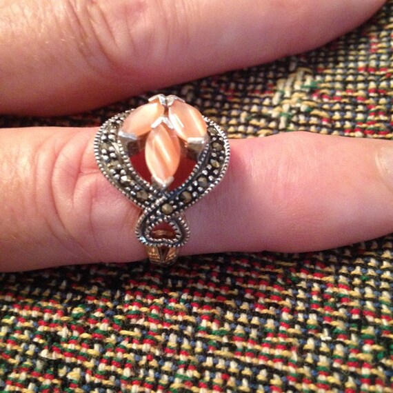Vintage Rings / Mother Of Pearl Rings / Multistone