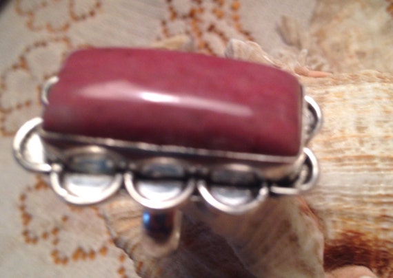 Rhodonite Rings / Sterling Silver Rings Rings Size 7 (Item#ER521) View 2