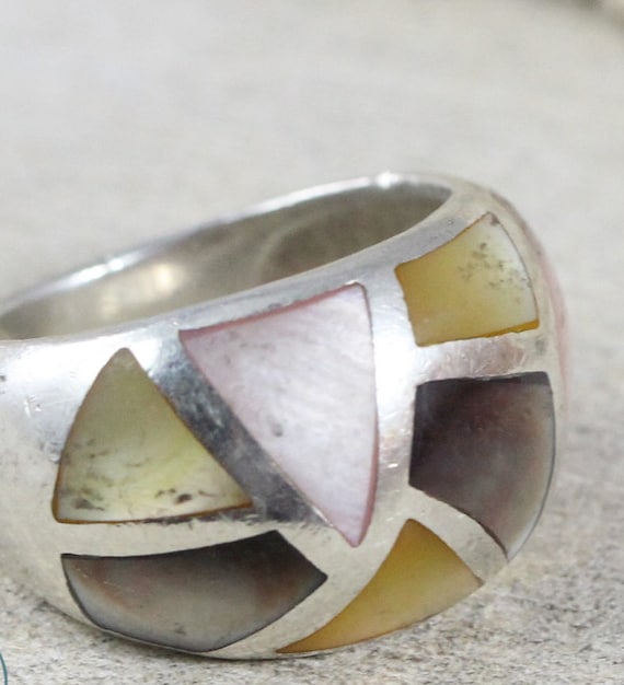 Vintage Rings / Sterling Silver Rings / Pearl Ring