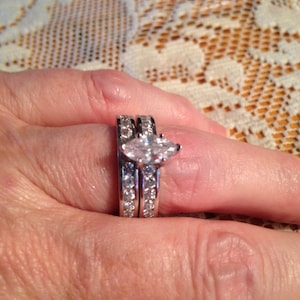 Wedding Rings / Vintage Rings / Engagement Ring / Wedding Bands / Wedding Sets / Rings Size 7 / Sterling Silver 925 (Item#ER270)