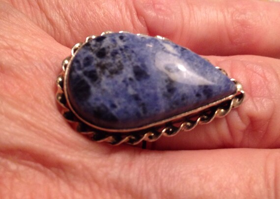 Sodalite Rings / Vintage Rings /Rings Size 7.5 (It