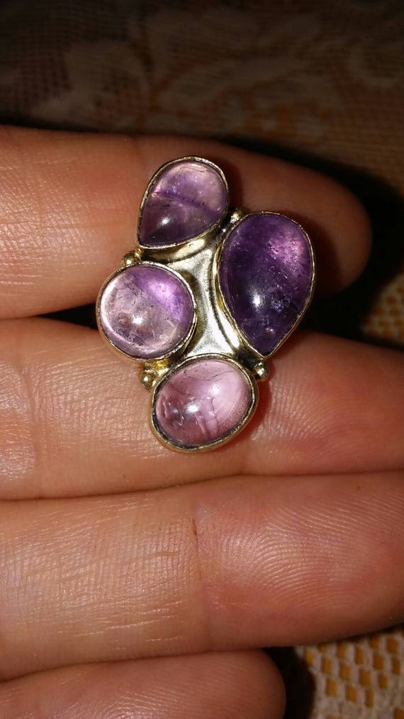 Sterling Silver Rings / Vintage Rings / Amethyst R