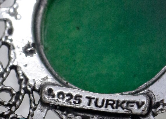 Green Onyx Rings / Rings Size 7 / Sterling Silver… - image 2