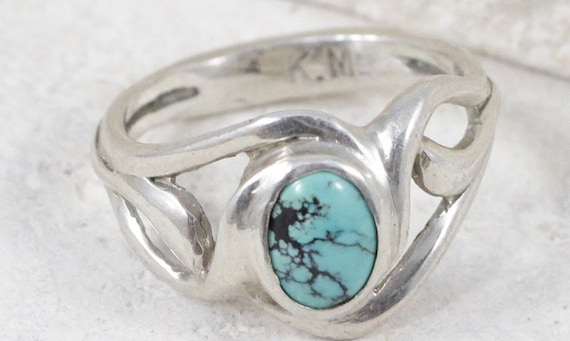 Turquoise Rings / Sterling Silver Rings / Vintage… - image 1