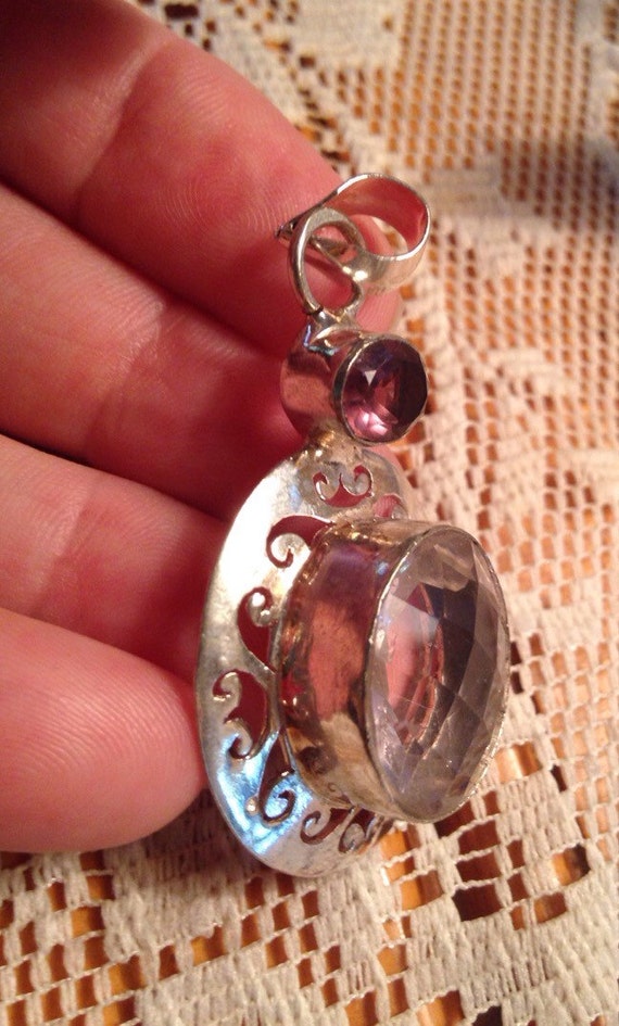 Amethyst Necklaces / Vintage Necklaces / Sterling