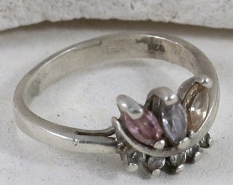 Sterling Silver Rings / Mothers Rings / Pink Tourmaline Rings / Amethyst Rings / Citrine Rings / Birthstone Rings   (Item#ER281)