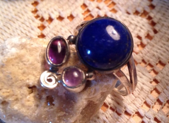 Multistone Rings / Lapis Rings / Amethyst Rings /… - image 1