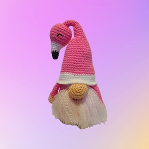 Crochet Flamingo Gnome: Amigurumi Table Decoration